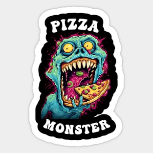 Pizza Monster Sticker